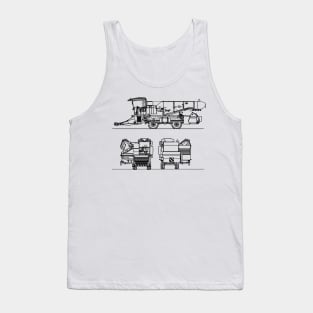 Harvester Blueprint Black Tank Top